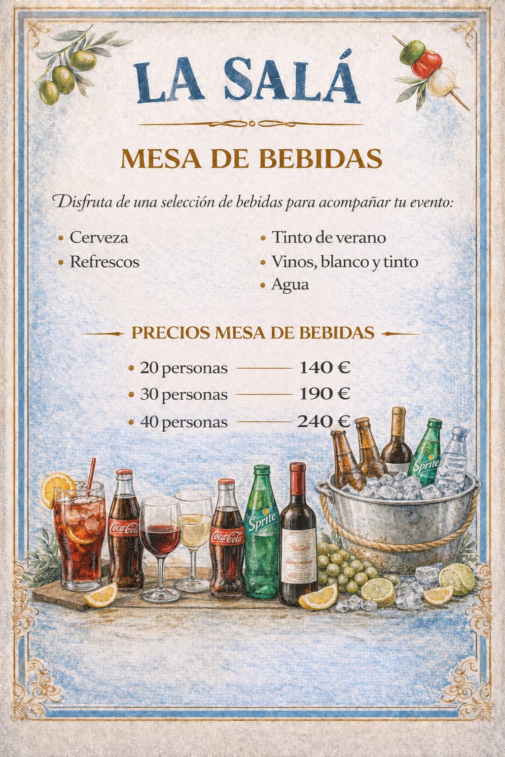 Mesa de Bebidas
